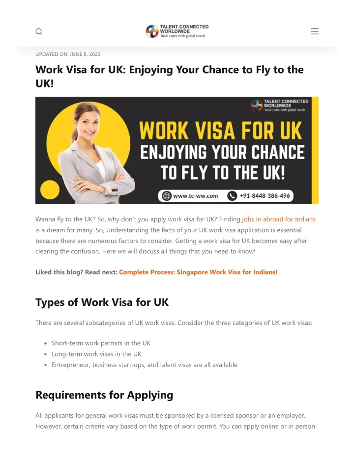 updated on june 8 2023 work visa for uk enjoying