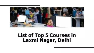 Top 5 Data Science course in laxmi nagar, delhi