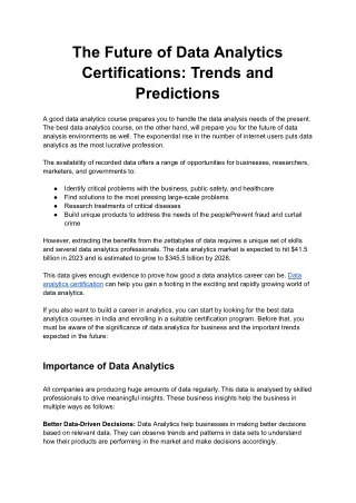 The Future of Data Analytics Certifications_ Trends and Predictions