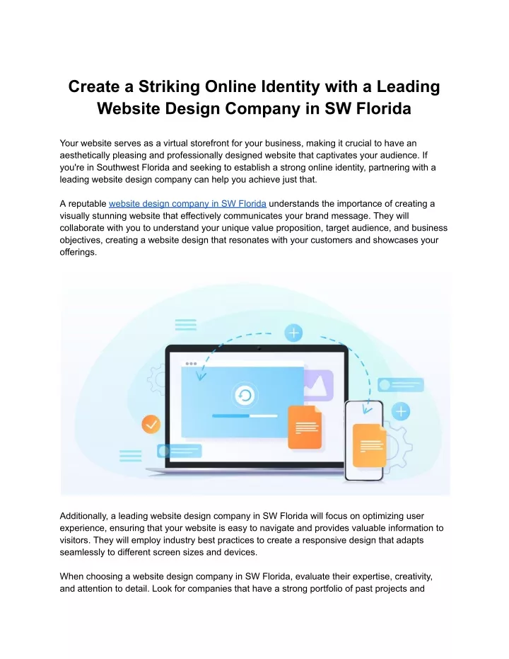 create a striking online identity with a leading
