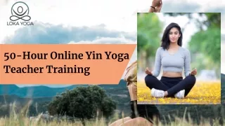 50-Hour Online Yin Yoga Teacher Training