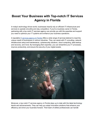 boost your business with top notch it services