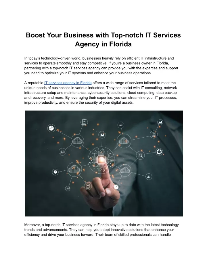 boost your business with top notch it services