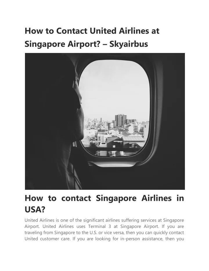 how to contact united airlines at singapore