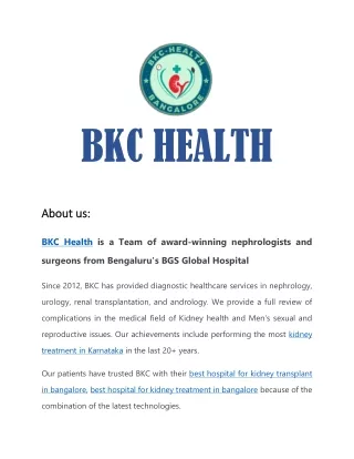 BKC HEALTH.