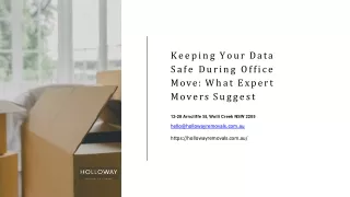 Keeping Your Data Safe During Office Move: What Expert Movers Suggest