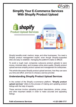 simplify your e commerce services with shopify