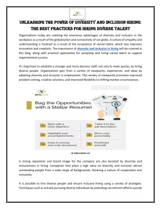 Unleashing the Power of Diversity and Inclusion Hiring  The Best Practices for Hiring Diverse Talent