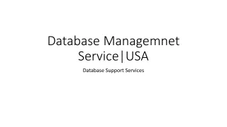 Database Management Service | Database Support Services | USA