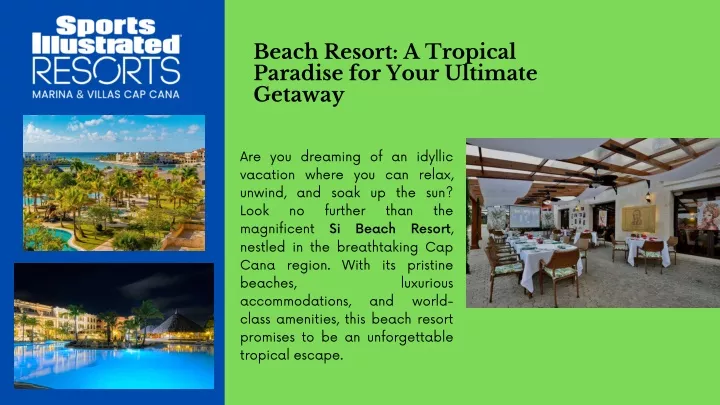 beach resort a tropical paradise for your