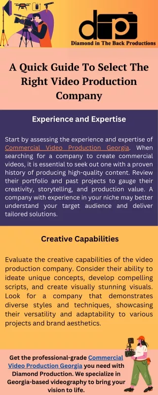 A Quick Guide To Select The Right Video Production Company