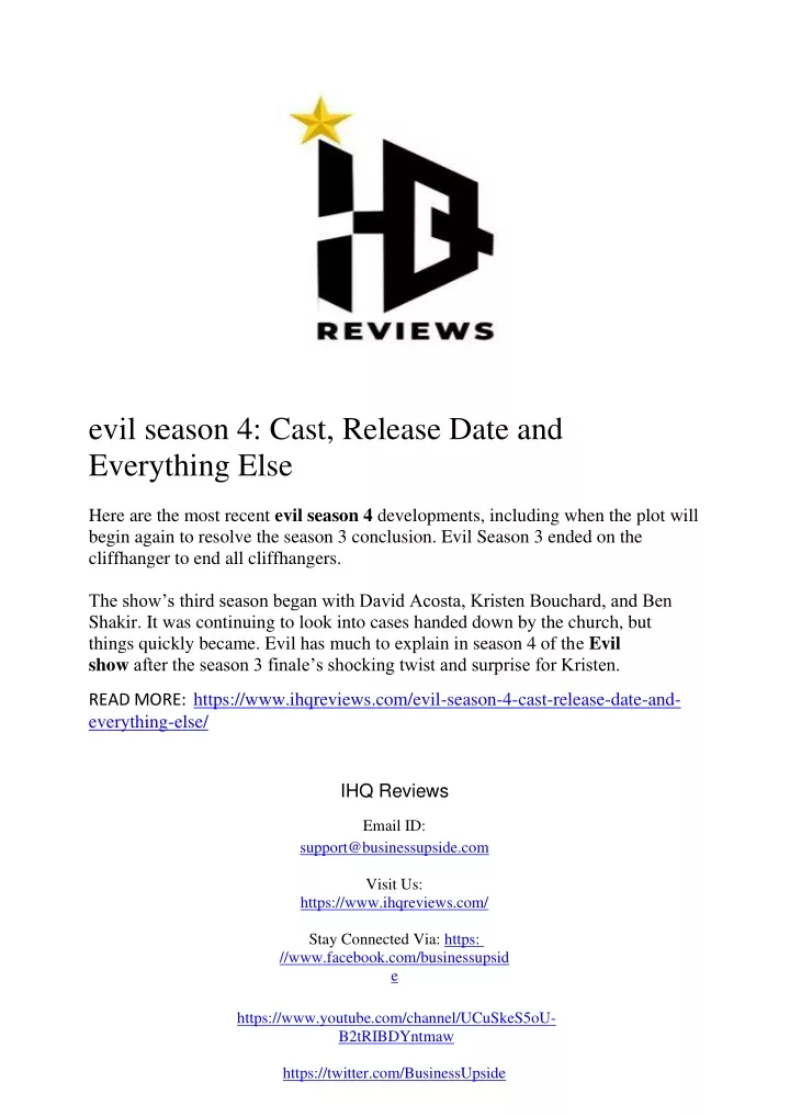 evil season 4 cast release date and everything