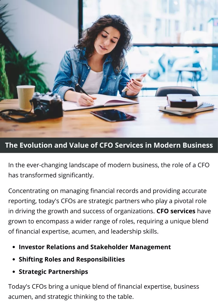 the evolution and value of cfo services in modern