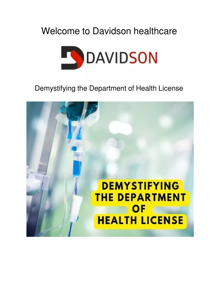 welcome to davidson healthcare