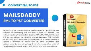 Best EML to PST Converter