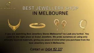 Best Jewellery Stores Melbourne