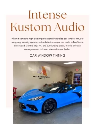 Best Car Stereo Installation In Bay Shore NY | Intense Kustom Audio