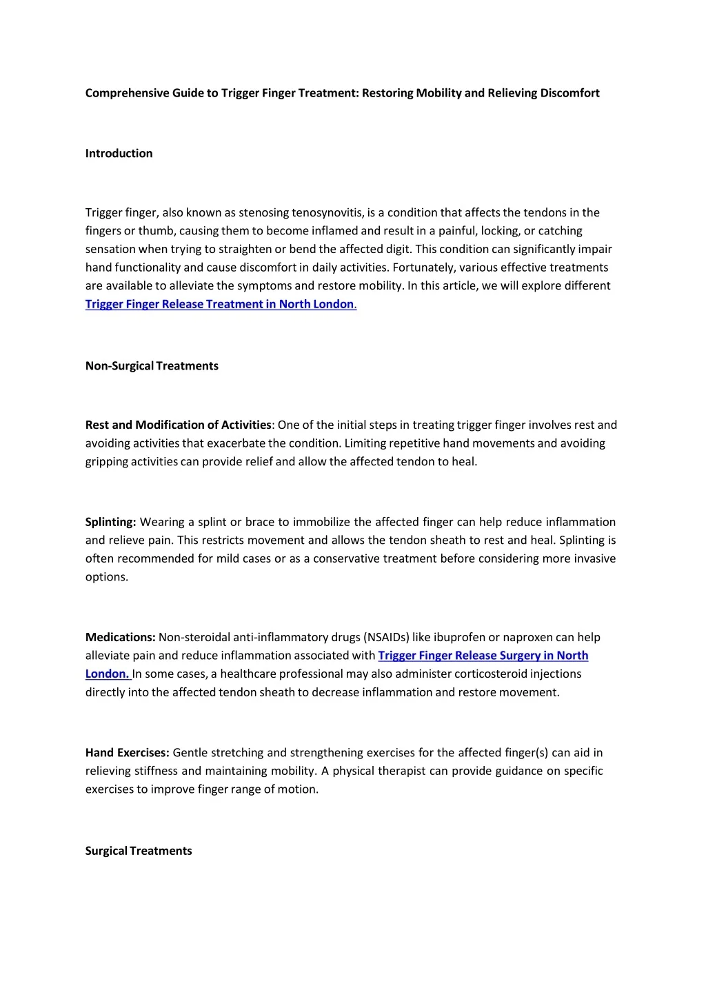 PPT - Comprehensive Guide to Trigger Finger Treatment PowerPoint ...