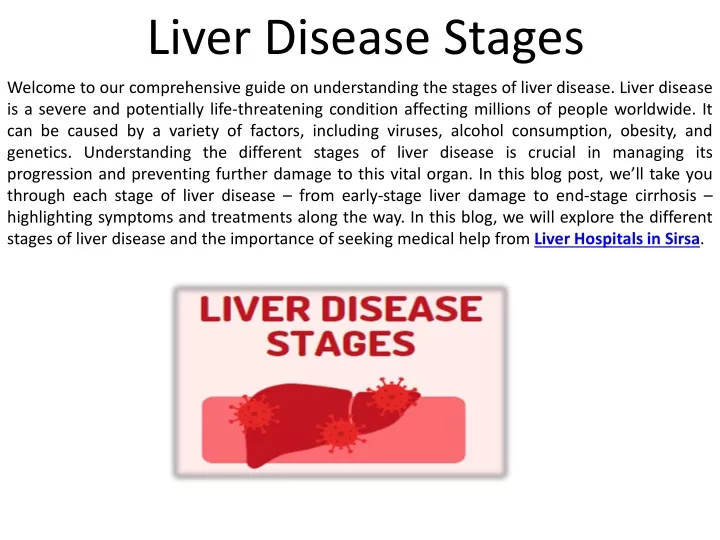 liver disease stages