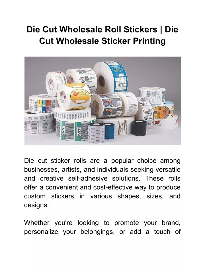 die cut wholesale roll stickers die cut wholesale