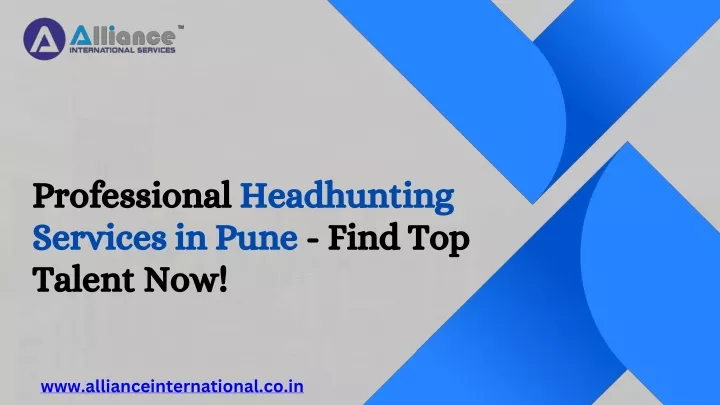 professional headhunting services in pune find