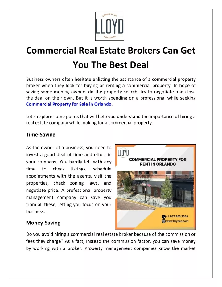 commercial real estate brokers