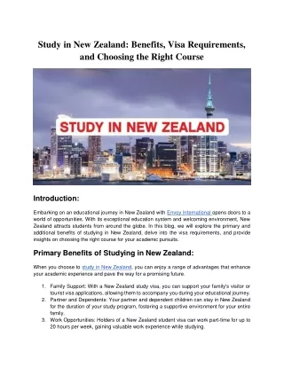Study in NZ