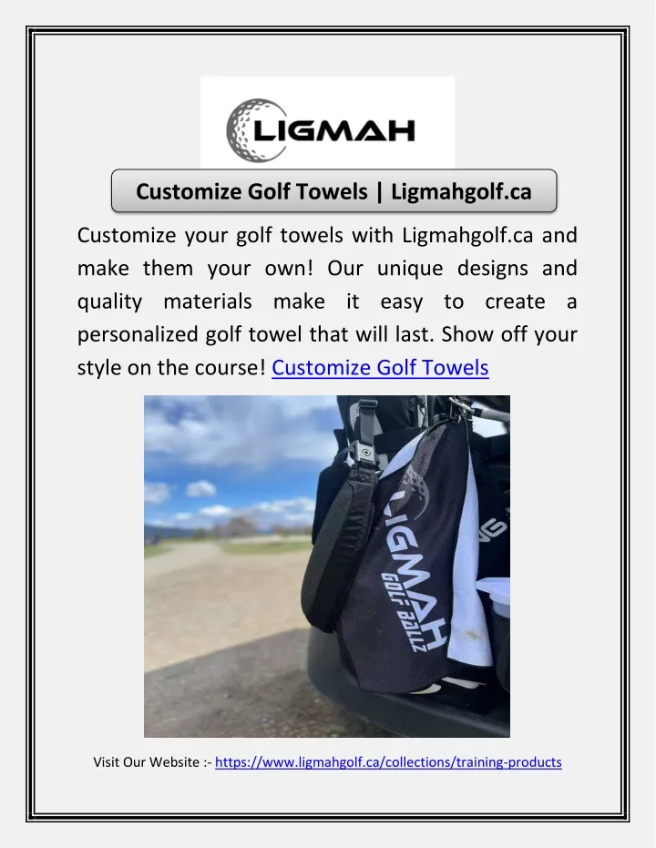 customize golf towels ligmahgolf ca