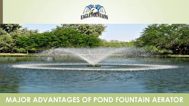 major advantages of pond fountain aerator