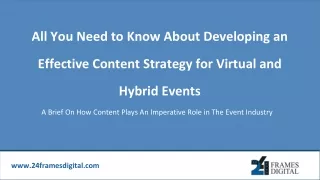 How to Develop an Effective Content Strategy for Virtual & Hybrid Events