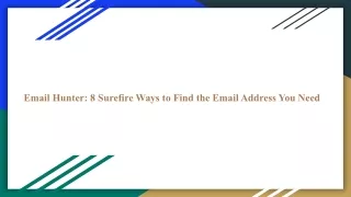 Email Hunter_ 8 Surefire Ways to Find the Email Address You Need