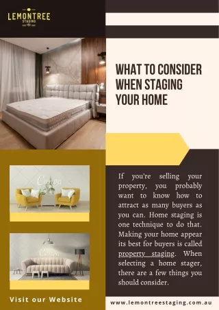 What to Consider When Staging Your Home