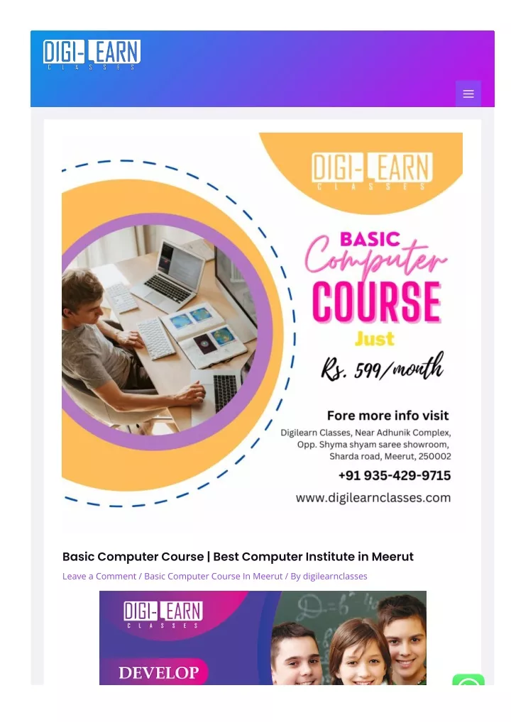 basic computer course best computer institute