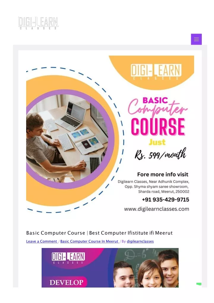 basic computer course best computer ifistitute