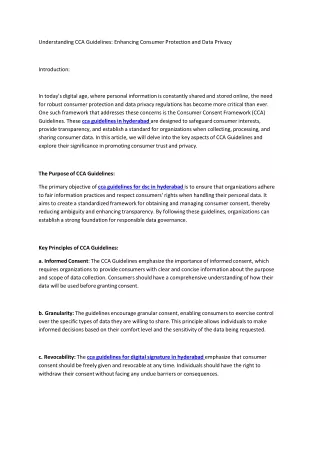 understanding cca guidelines enhancing consumer