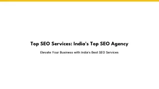 India's Top SEO Agency for Top SEO Services