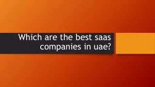 Which are the best saas companies in uae