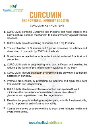 Curcumin by Steadfast Nutrition