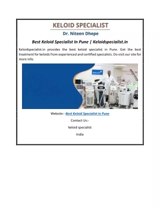 Best Keloid Specialist In Pune | Keloidspecialist.in