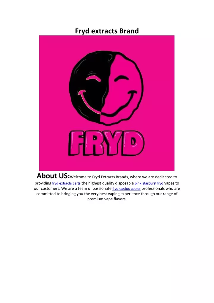 fryd extracts brand
