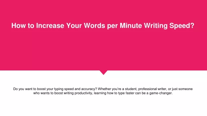 presentation speed words per minute