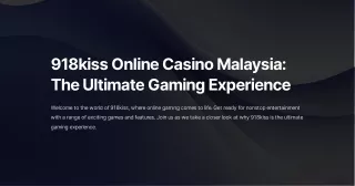 918kiss-Online-Casino-Malaysia-The-Ultimate-Gaming-Experience