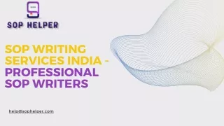 SOP Writing Services India