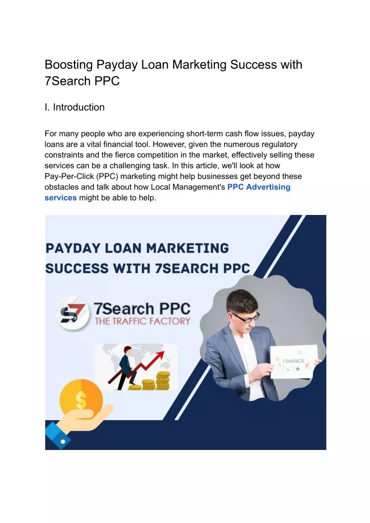 boosting payday loan marketing success with