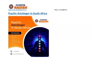 Best Psychic Astrologer In South Africa -pandithnadish