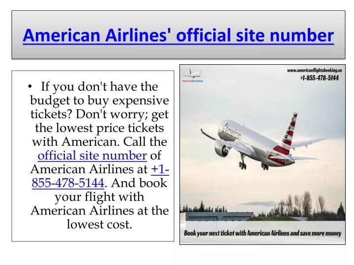 american airlines official site number