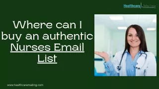 where can i buy an authentic nurses email list