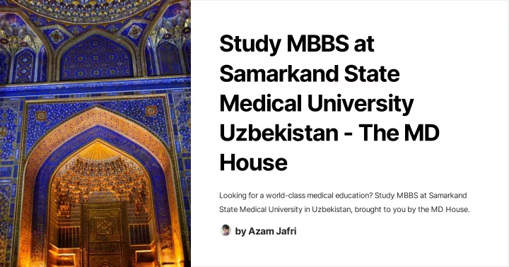 study mbbs at samarkand state medical university