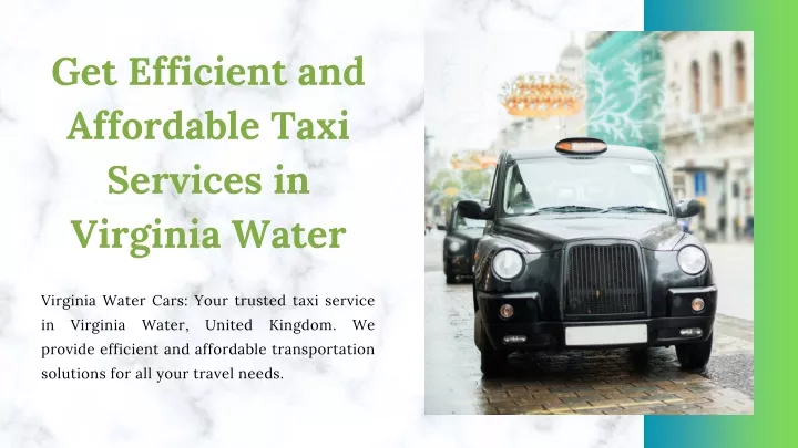 get efficient and affordable taxi services