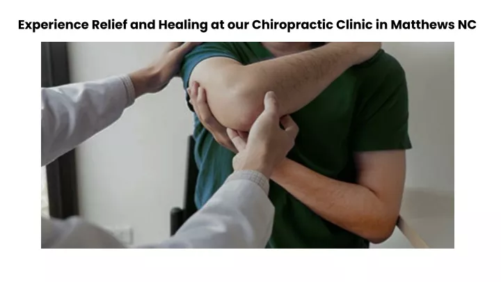 experience relief and healing at our chiropractic